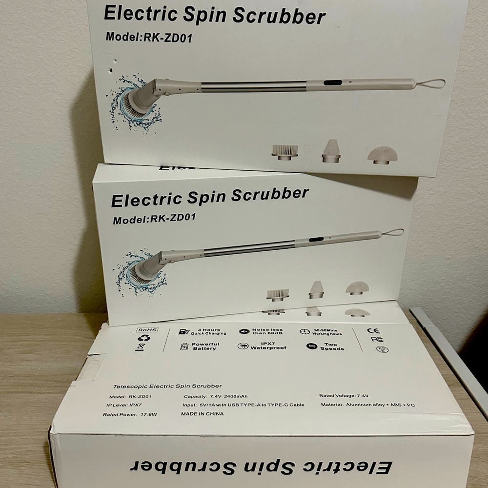 Electric spin scrubber